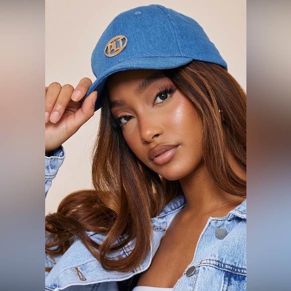 Denim Oval Metal Badge Cap - Picture 4 of 4